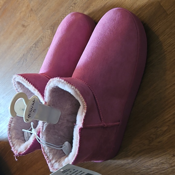 LifeStride Pink Quilted Microsuede Ugg Style Booties Size 11 - Picture 8 of 8